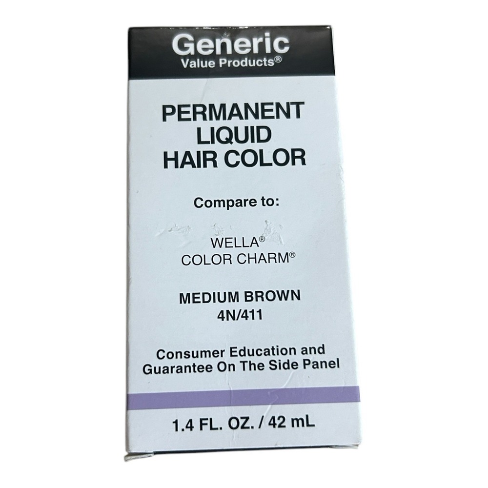 Generic Value Products 4N Permanent Liquid Hair Color 1. 4 Oz